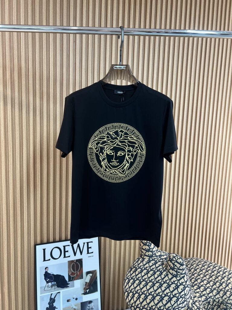ヴェルサーチ Versace メドゥーサ1978 ハイジュエリー刺繍Tシャツ
