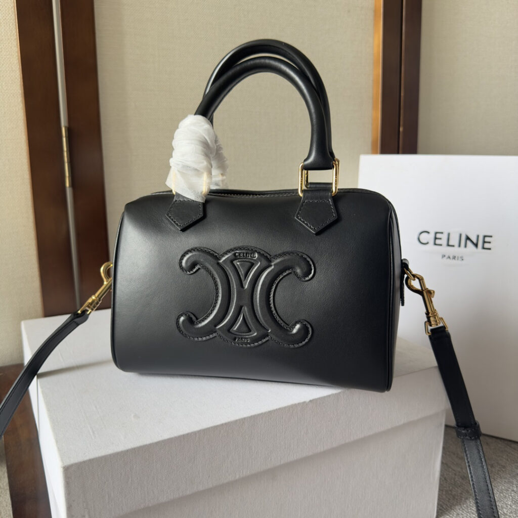 セリーヌ「Celine」‌ ボストンバッグ スムースレザー ショルダーバッグ