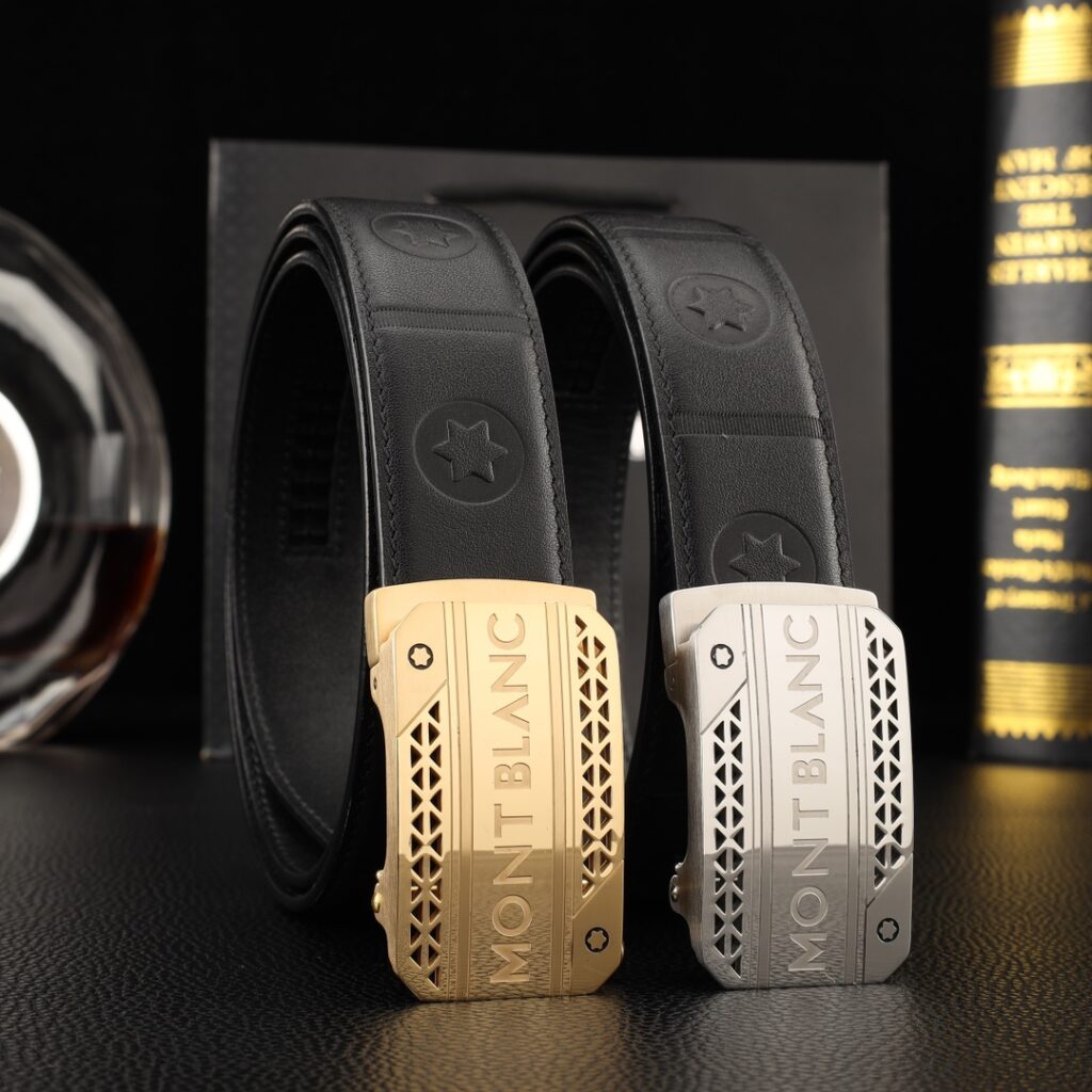 【厳選在庫】Montblanc ビジネスマン正装ベルト 2 点セット「全長約 100cm」
