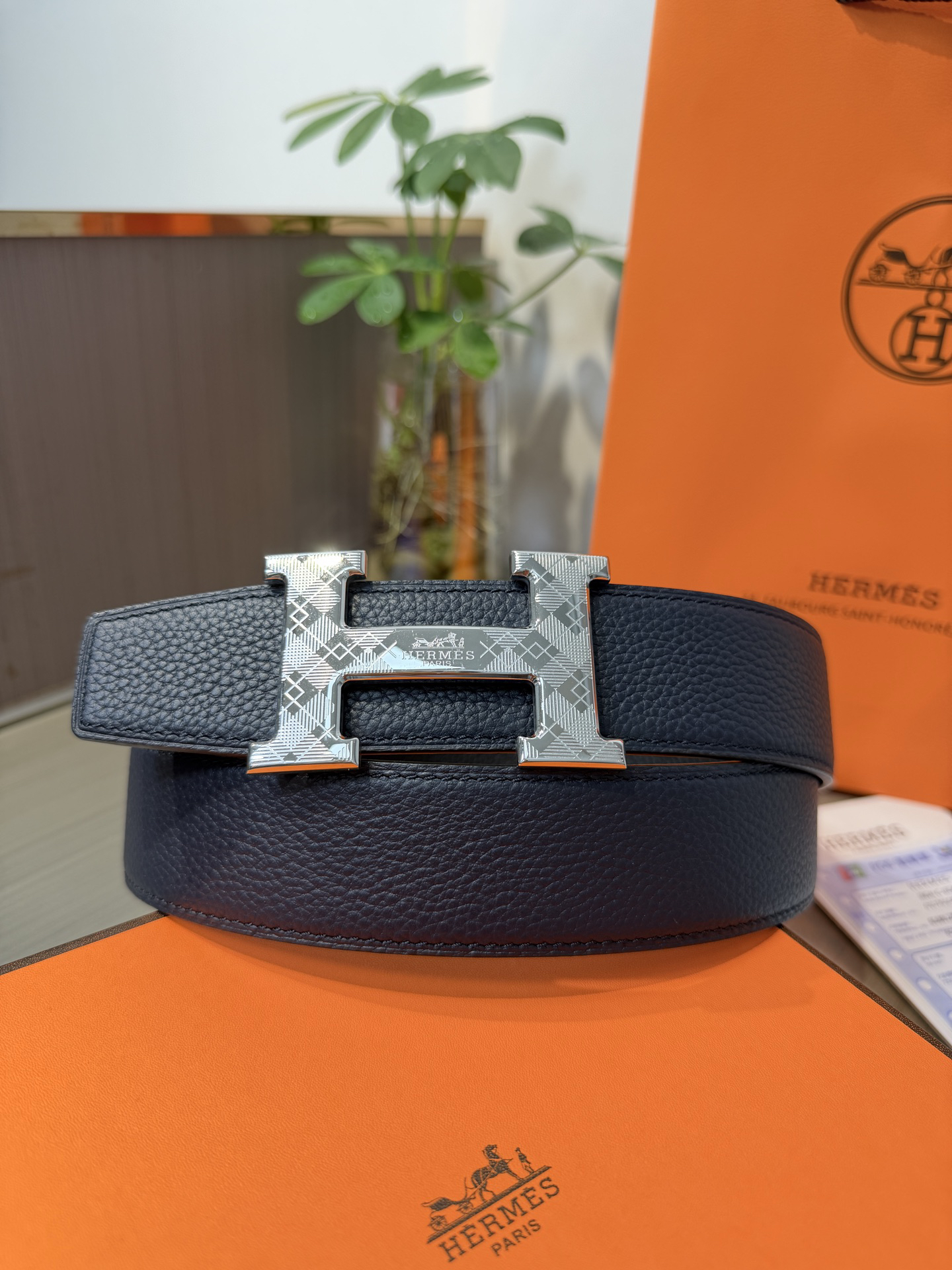 【限定入荷】Hermès フレンチ紳士ベルト「全長約 100cm」