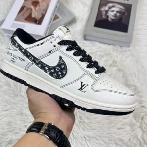ルイ・ヴィトン × ナイキ Dunk Low コラボカスタム レトロテイスト コーデ万能トレンドスニーカー「LV Nike」