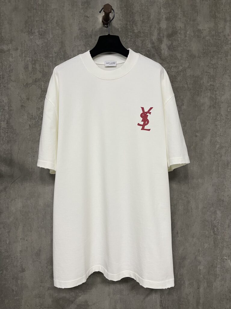 サンローラン Saint Laurent 25SS クラシックロゴ プリント ヘビーウェイトTシャツ