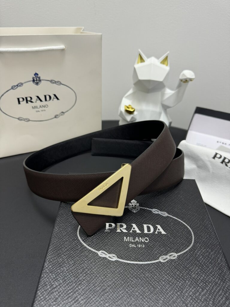 【高級品倉庫到着】Prada イタリアンビジネスベルト「全長約 100cm」
