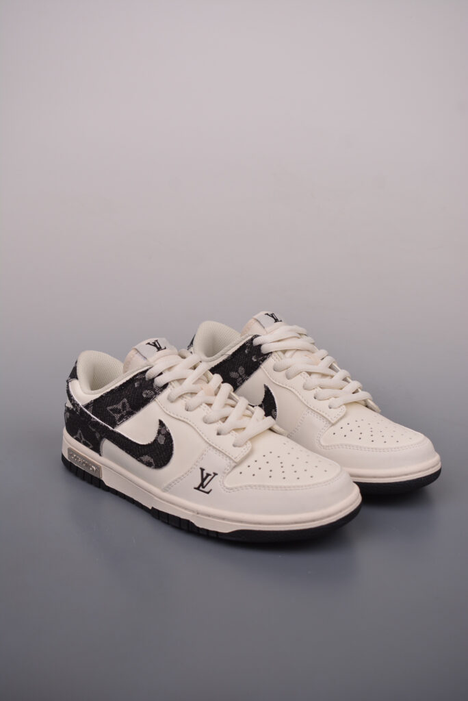 ルイ・ヴィトン × ナイキ Dunk Low コラボカスタム レトロテイスト コーデ万能トレンドスニーカー「LV Nike」