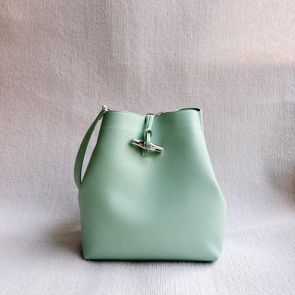 ロンシャン「Longchamp」 ル ロゾー 竹節ショルダーバッグ レザートート