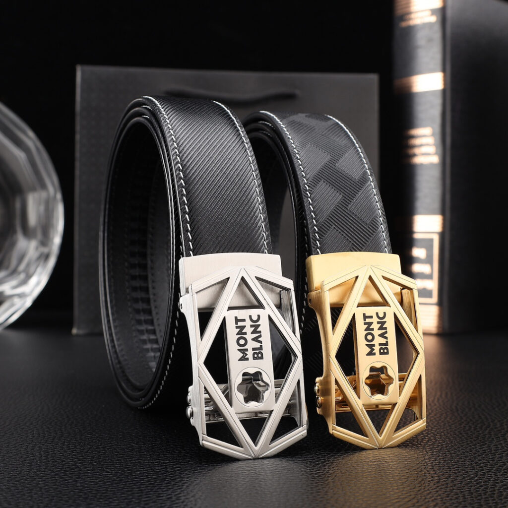 【厳選在庫】Montblanc ビジネスマン正装ベルト 2 点セット「全長約 100cm」