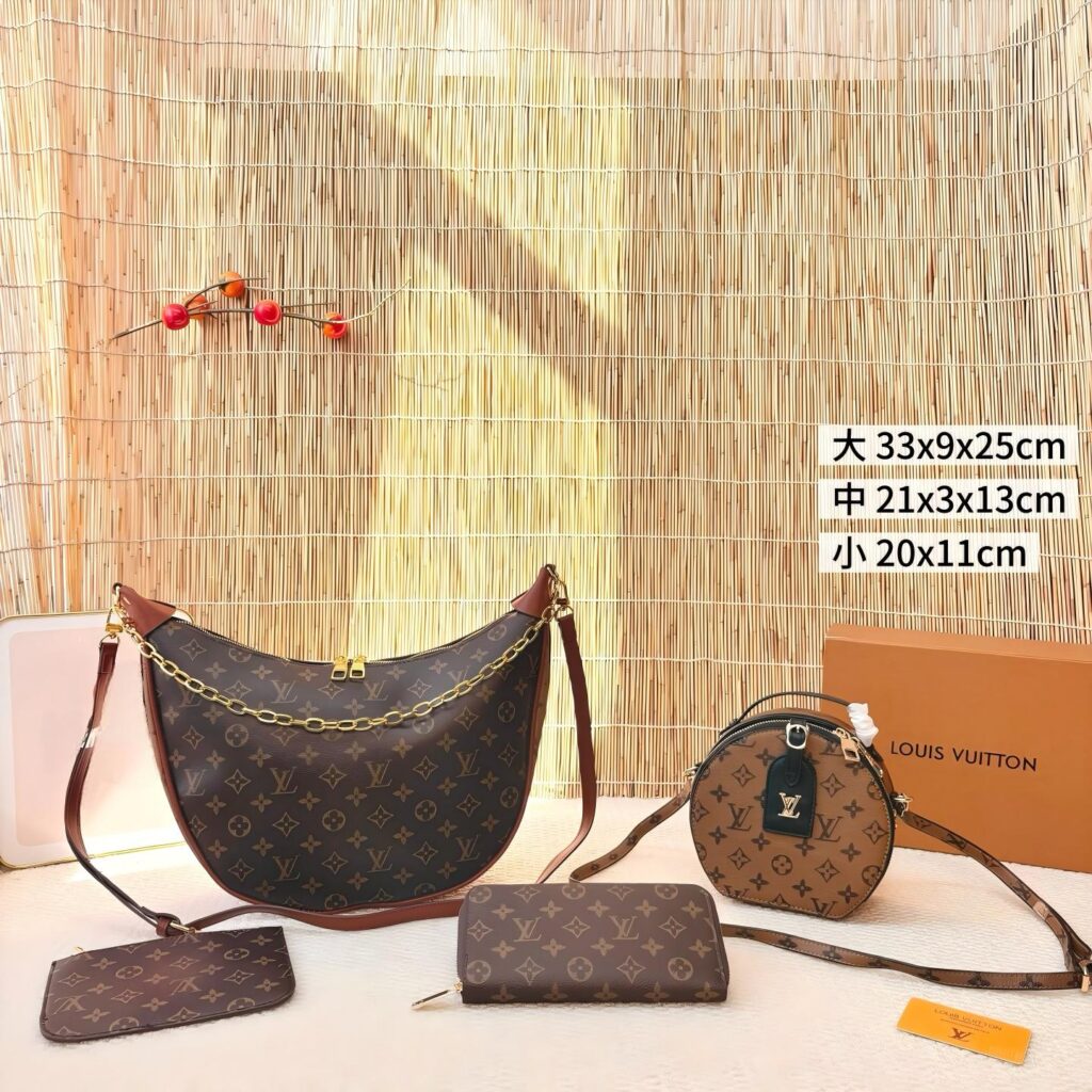 [ルイ・ヴィトン セール三点セット] ピーズバッグ＋エンベロープバッグ＋財布
