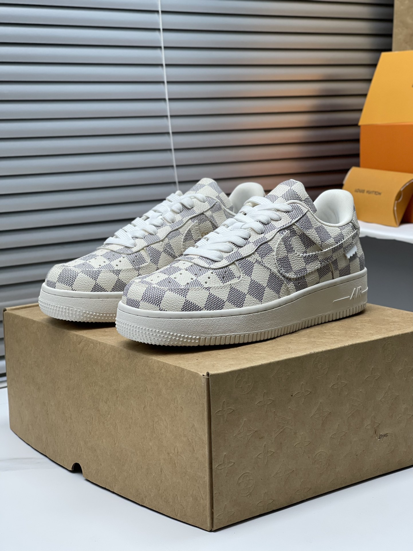 ルイ・ヴィトン x ナイキ Air Force 1 Low 限定クラシック ローカットコラボトレンドスニーカー「LV Nike」