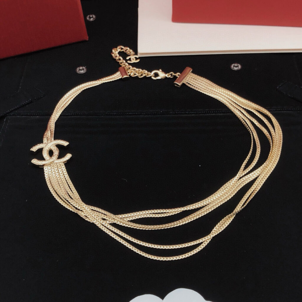 シャネル「Chanel」25sゴールドのマルチポリッシュネックレスです35cm/40cm/45cm