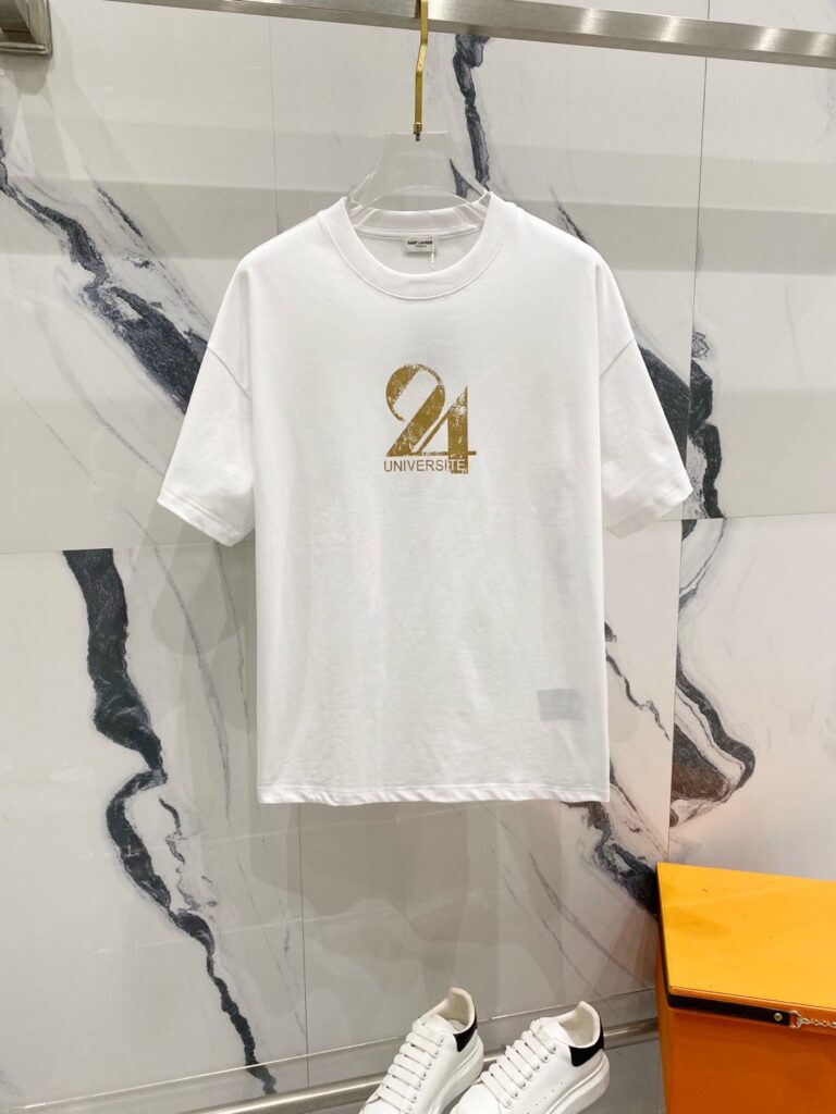 サンローラン Saint Laurent プレミアムコットン クルーネックTシャツ