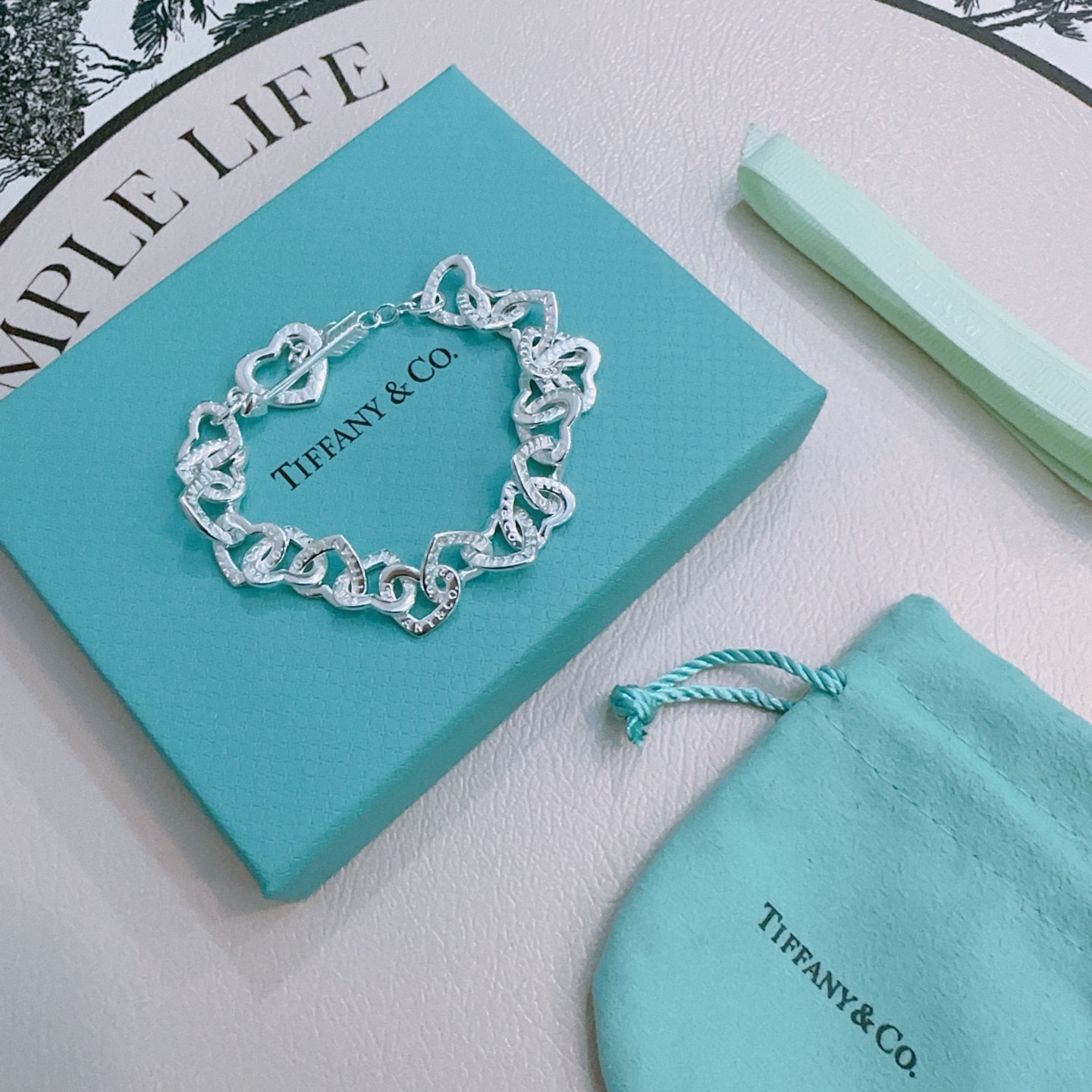 ティファニー「Tiffany & Co.」ポリッシュドシルバーリンク ブレスレット