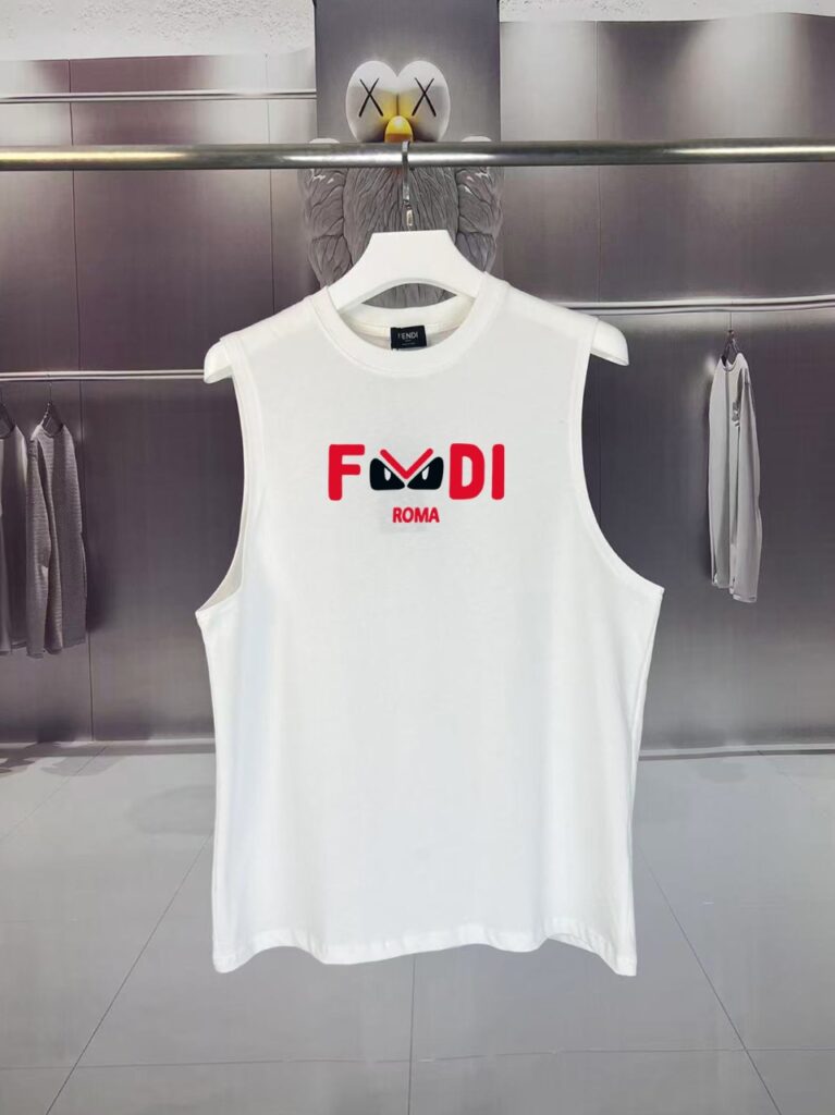 フェンディ Fendi SUMMER DEMON EYES MONSTER ロゴプリント ノースリーブTシャツ