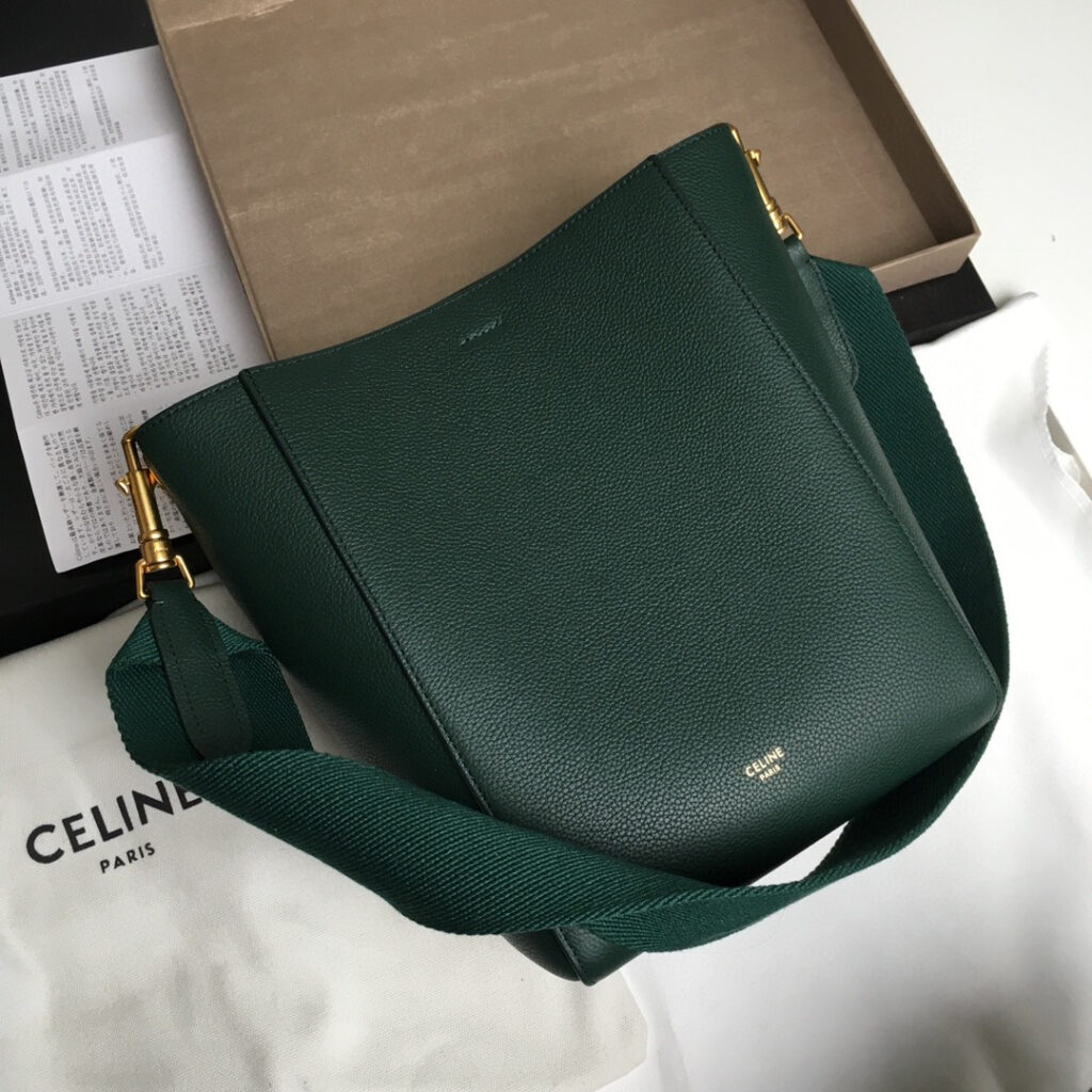 セリーヌ「Celine」SUAU SANGLE レザー バケットバッグ
