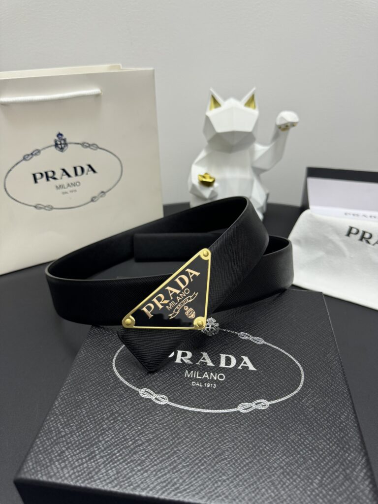 【高級品倉庫到着】Prada イタリアンビジネスベルト「全長約 100cm」
