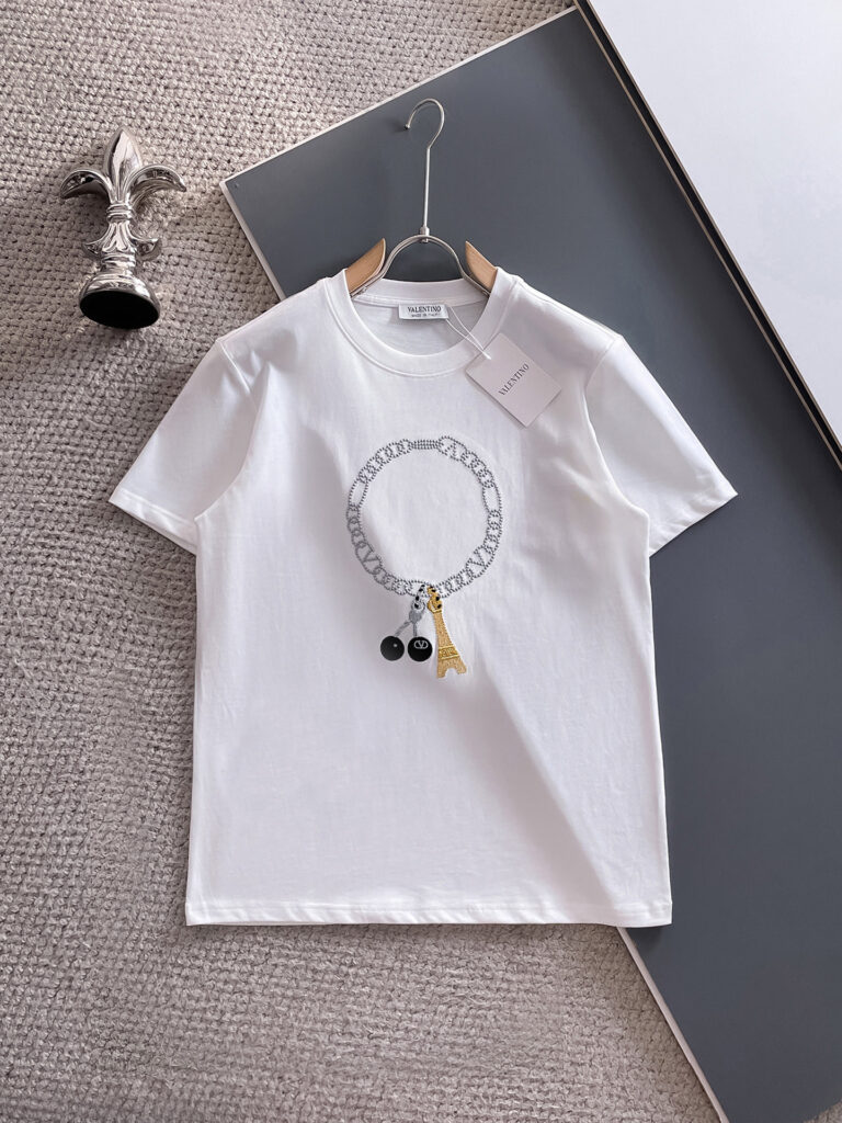 ヴァレンティノ Valentino 25 ss春夏新作初の最新半袖クルーネックTシャツ