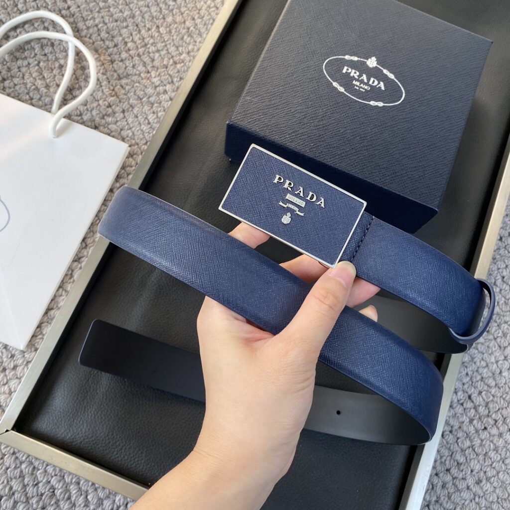 【高級品倉庫到着】Prada イタリアンビジネスベルト「全長約 100cm」