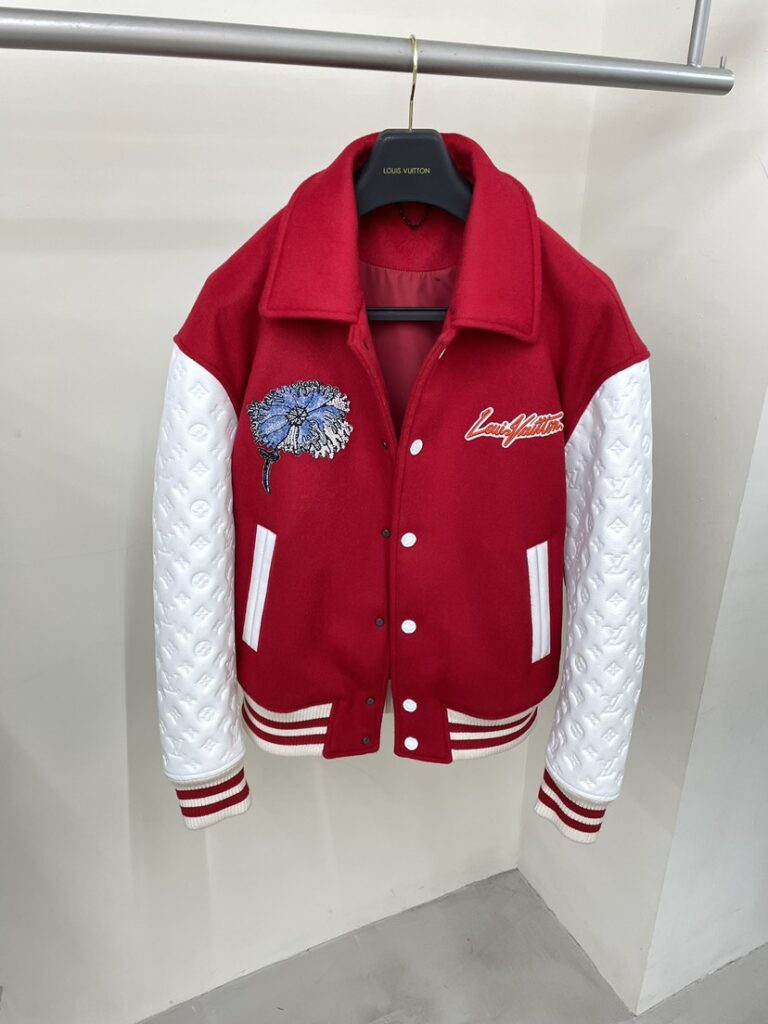 ルイ・ヴィトン「Louis Vuitton」ウール＆レザー コンビネーション ジャケット アウコート着