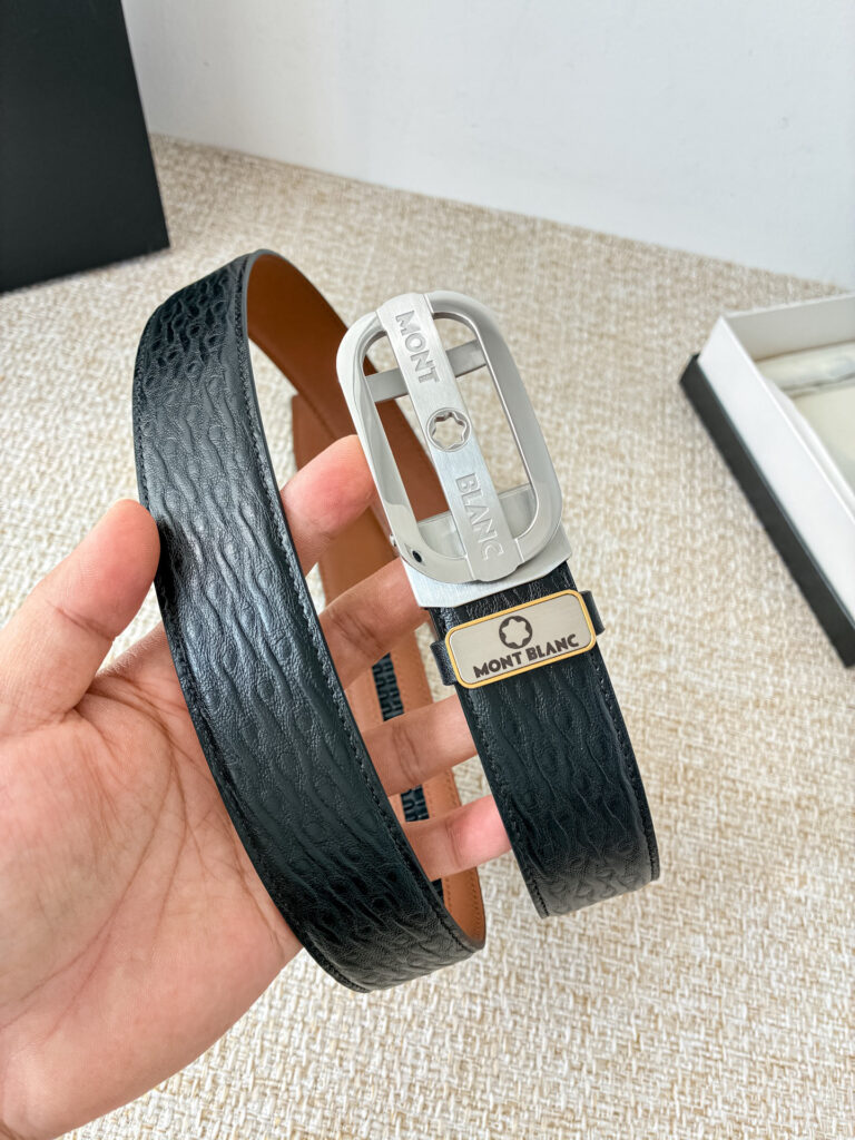 【厳選在庫】Montblanc ビジネスマン正装ベルト「全長約 100cm」