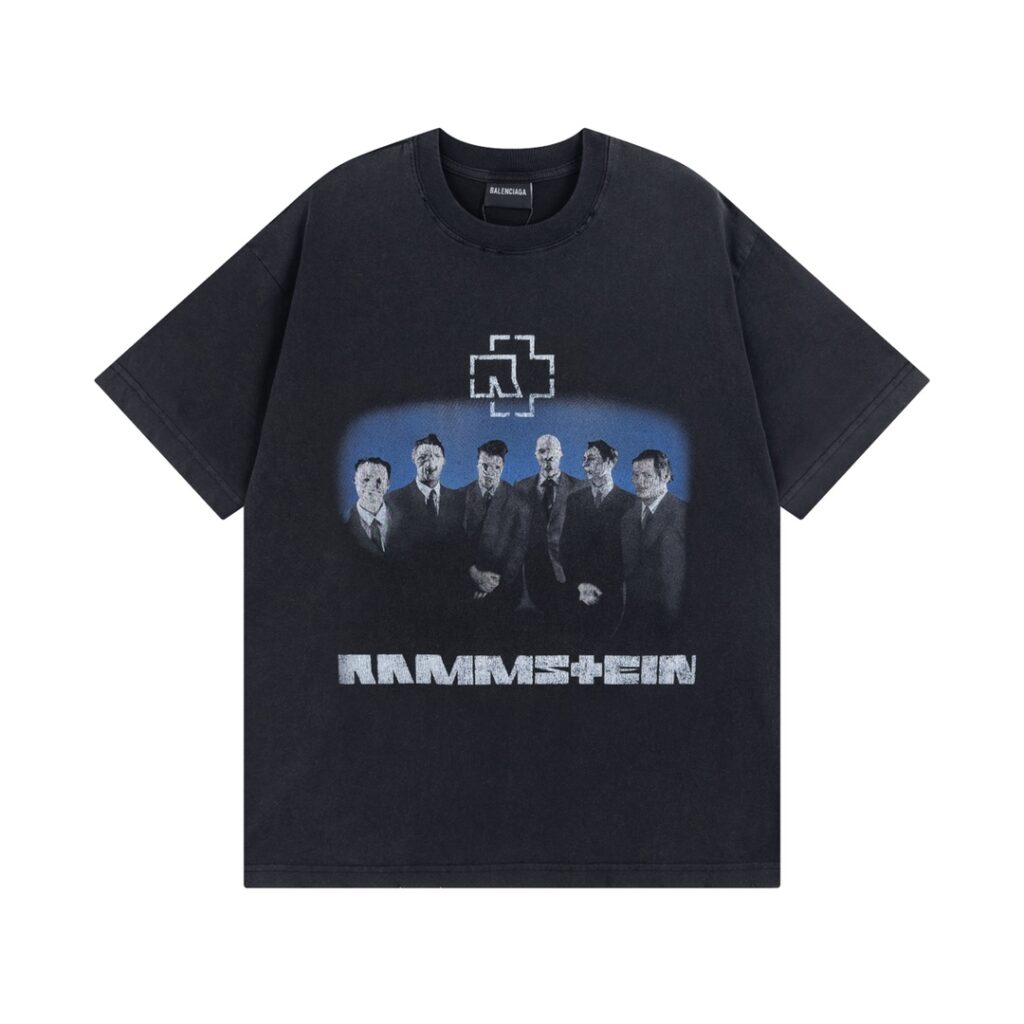 バレンシアガ Balenciaga × Rammstein コラボレーション バンドプリントTシャツ