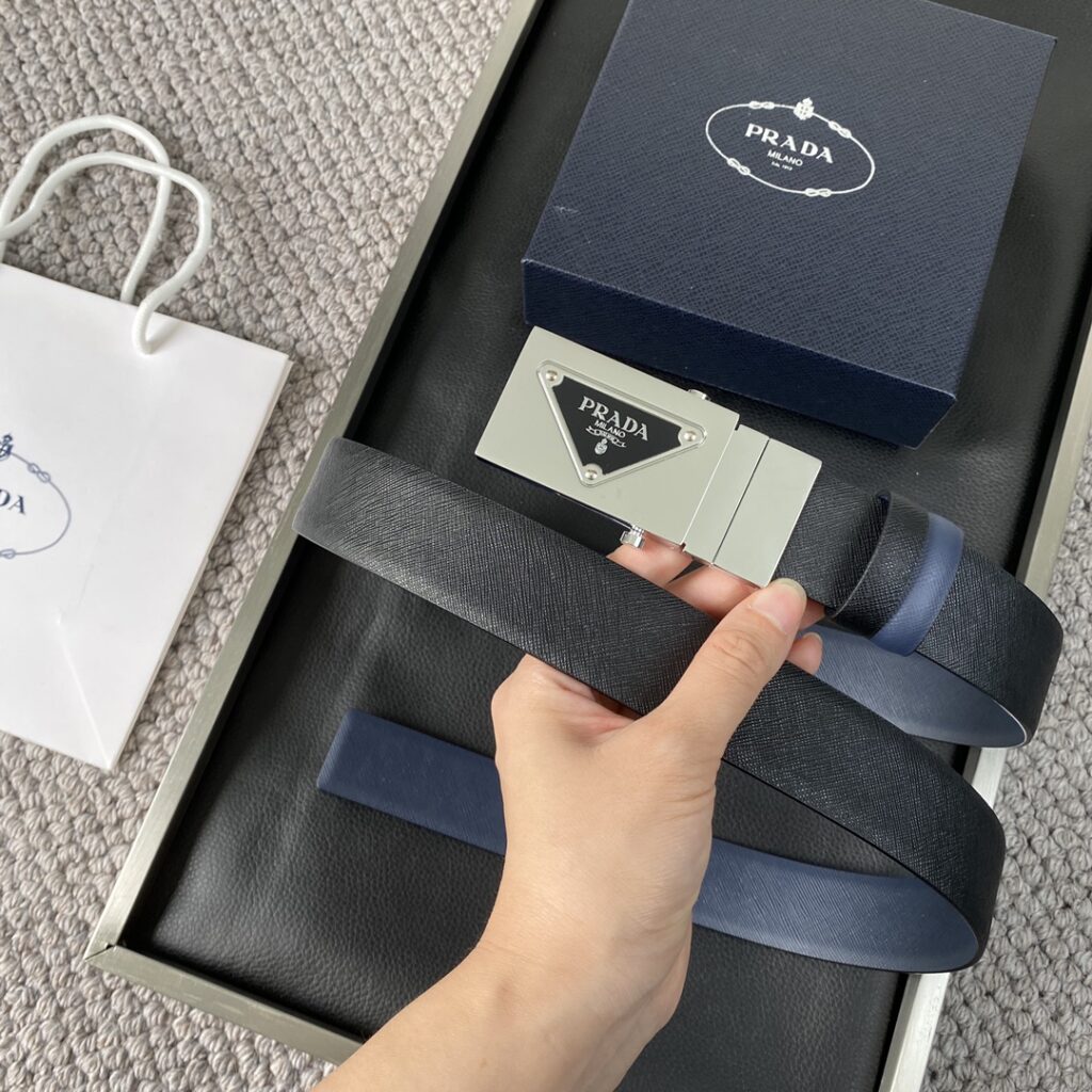 【高級品倉庫到着】Prada イタリアンビジネスベルト「全長約 100cm」