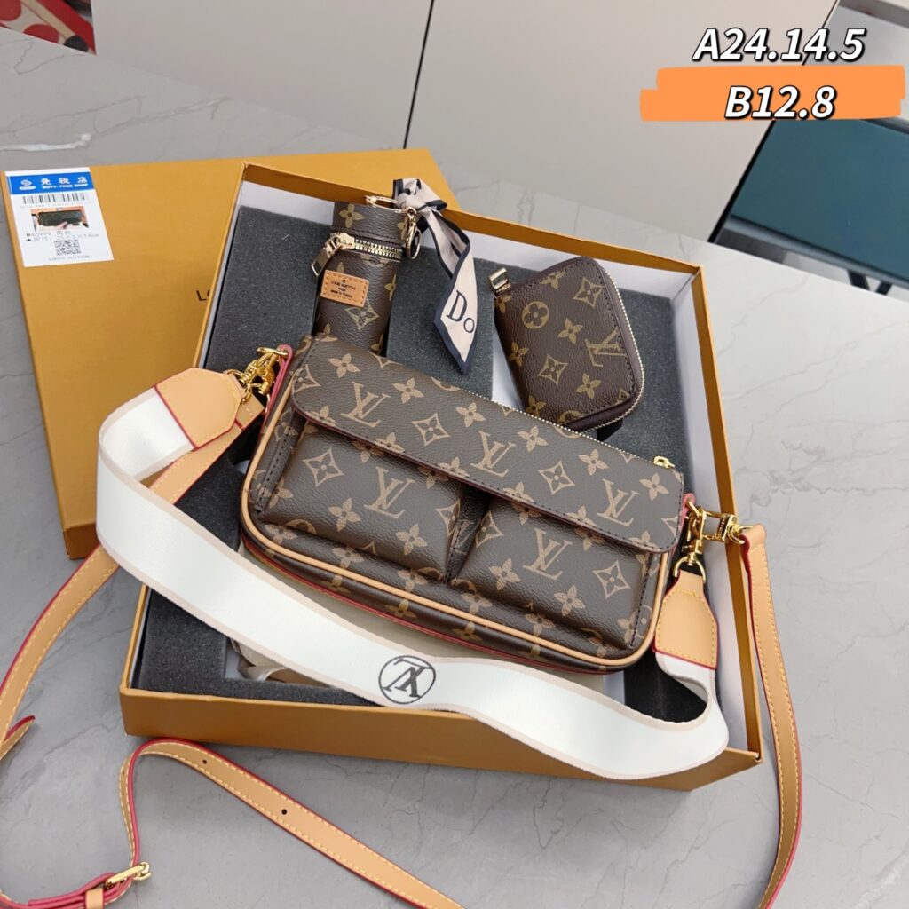 「ルイ・ヴィトン」Louis Vuitton マルチポケットショルダーバッグ＋ポーチ＋チャーム ギフトセット 限定セール 大人気販売中