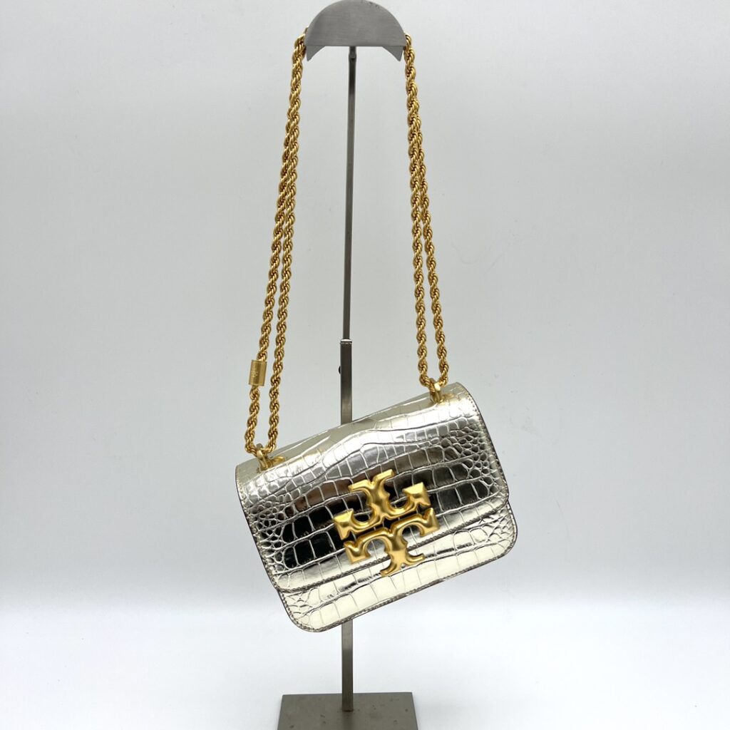 トリー バーチ「Tory Burch」 ELEANOR スモール クロコダイルエンボス ショルダーバッグ