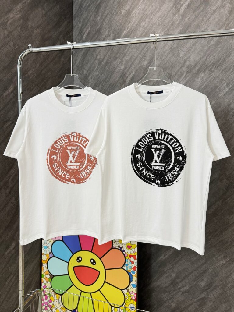 ルイ・ヴィトン Louis Vuitton サークルモノグラム プリント クルーネックTシャツ(メンズ)