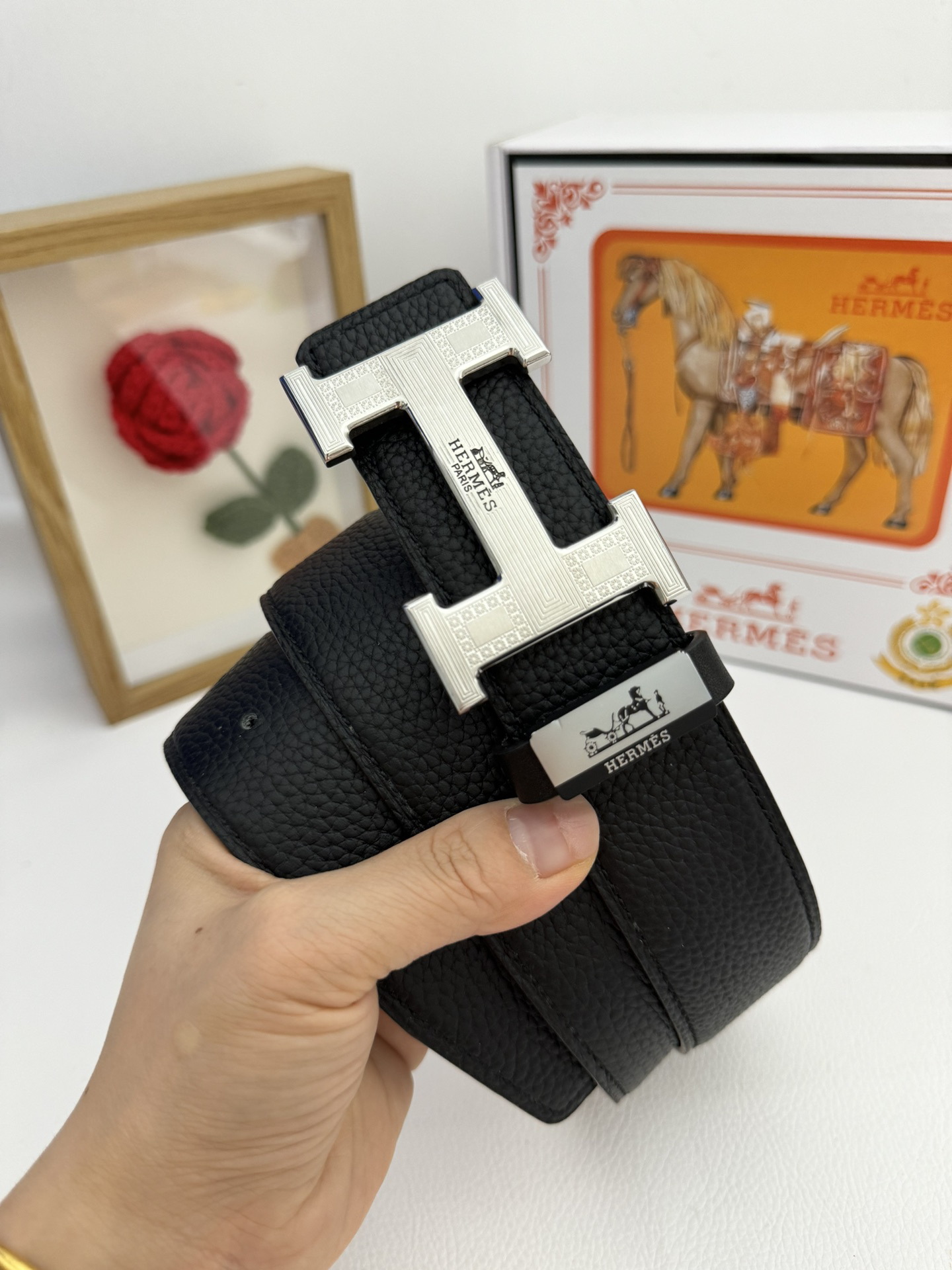 【限定入荷】Hermès フレンチ紳士ベルト「全長約 100cm」