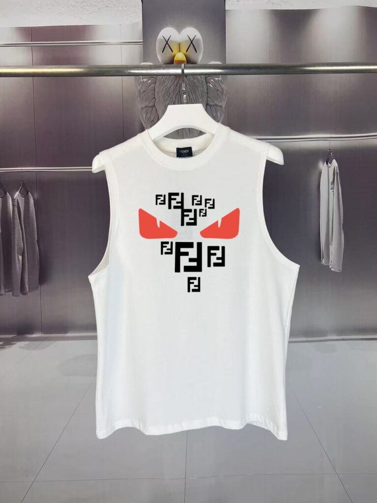 フェンディ Fendi SUMMER FF DEMON EYES モンスターロゴ ノースリーブTシャツ