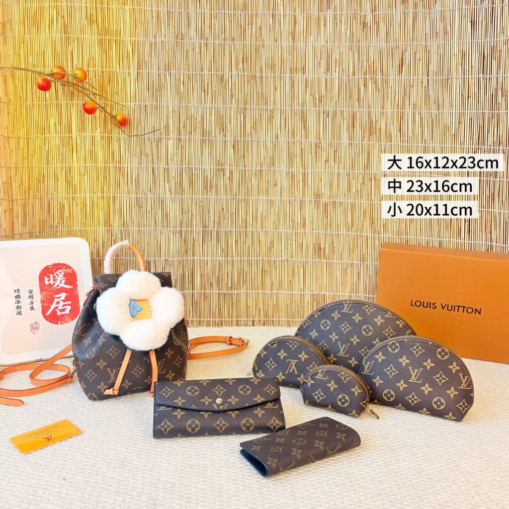 [ルイ・ヴィトン セール三点セット] ピーズバッグ＋エンベロープバッグ＋財布