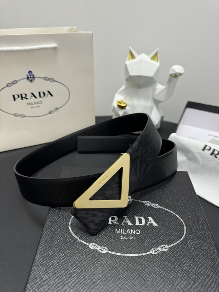 【高級品倉庫到着】Prada イタリアンビジネスベルト「全長約 100cm」