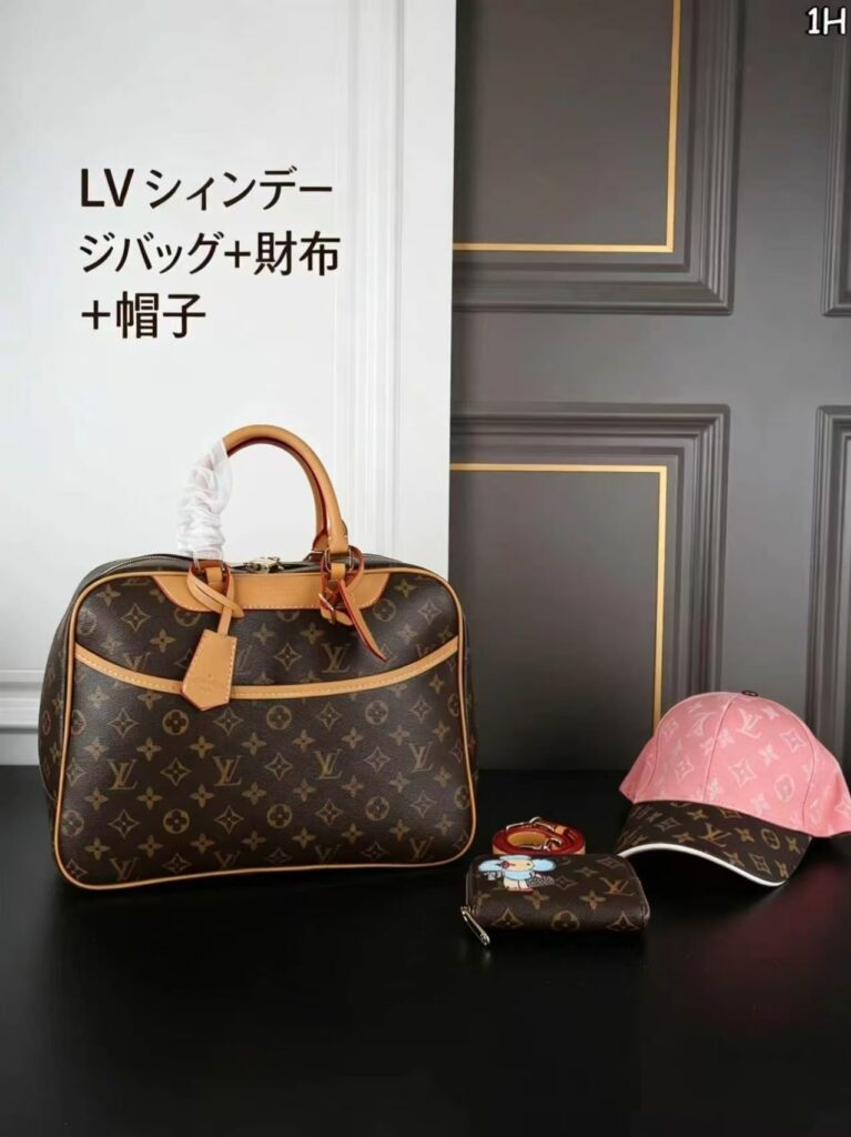 「ルイ・ヴィトン」LV ヴィンテージバッグ＋財布＋キャップ 3 点セット 限定セール 大人気販売中